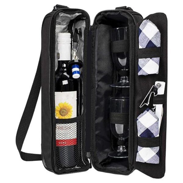 ALLCAMP Bolsa de vino con compartimento refrigerante