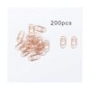 200 clips pequeños de papel de oro rosa con forma de_4