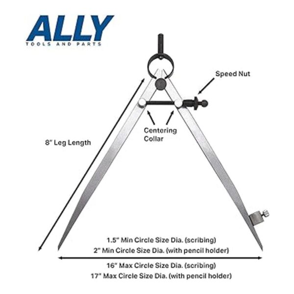 ALLY Tools Divisor de precisión de 8.0 in brújula para_5