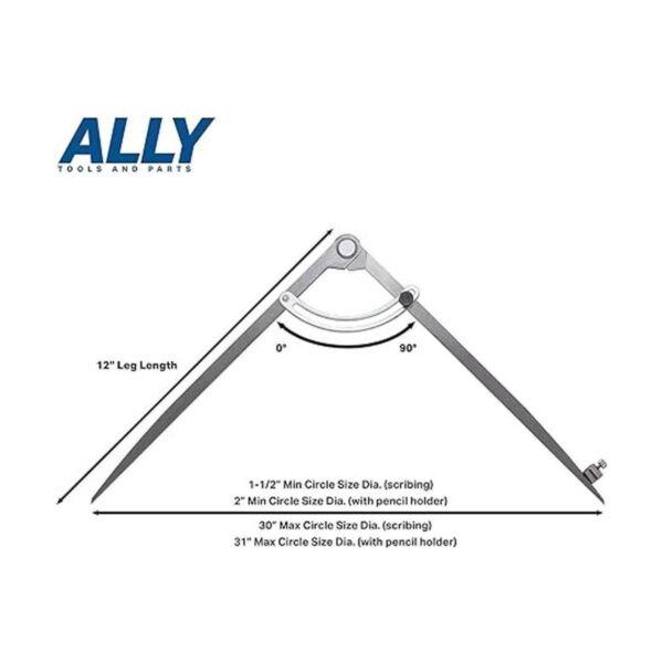 ALLY Tools Divisor de precisión de 12.0 in incluye dos_5