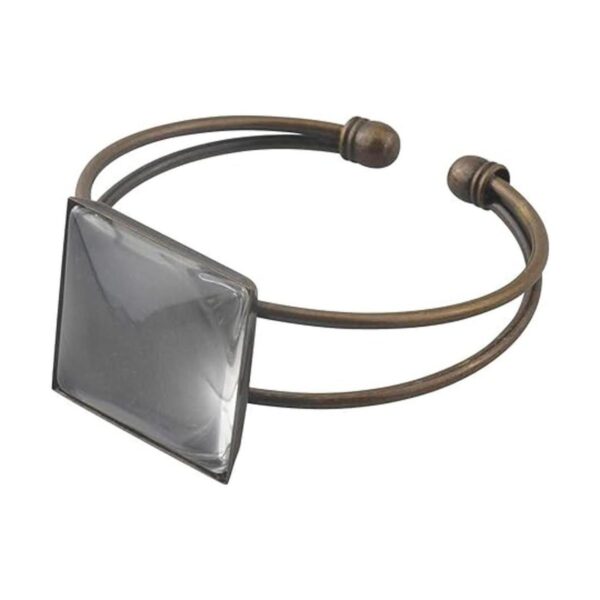 Allinone Pulseras de latón con marco de cabujón de 0.984