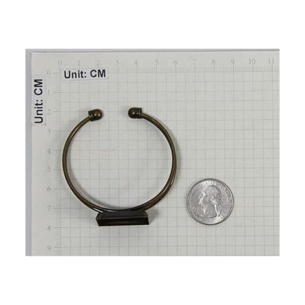 Allinone Pulseras de latón con marco de cabujón de 0.984