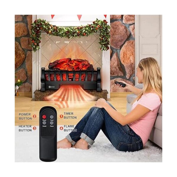 ALPACA Calentador eléctrico de troncos de chimenea con