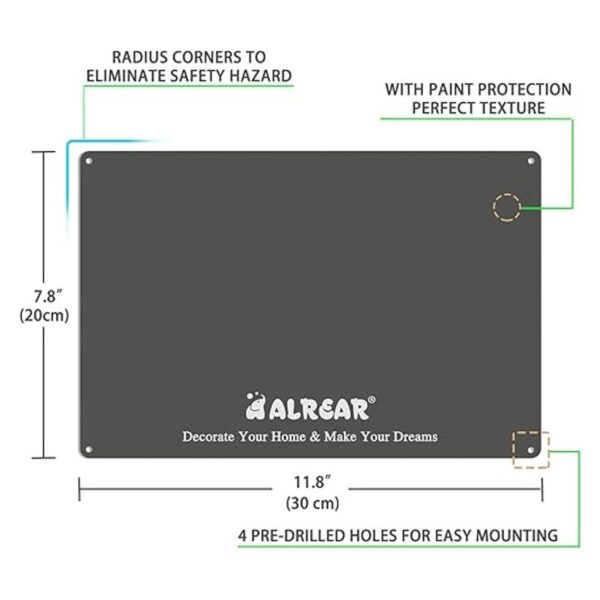 ALREAR Cartel de aluminio rústico para decoración de pared