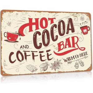 ALREAR Señal de barra de cacao caliente vintage Navidad