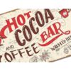 ALREAR Señal de barra de cacao caliente vintage Navidad