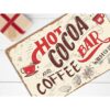 ALREAR Señal de barra de cacao caliente vintage Navidad