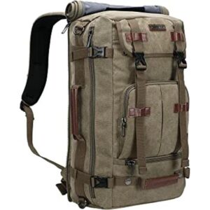WITZMAN Mochila de lona vintage de viaje bolsas grandes_1