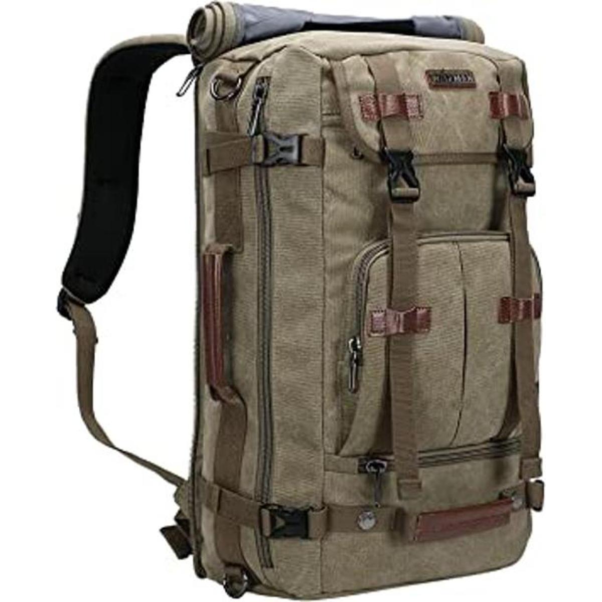 WITZMAN Mochila de lona vintage de viaje bolsas grandes