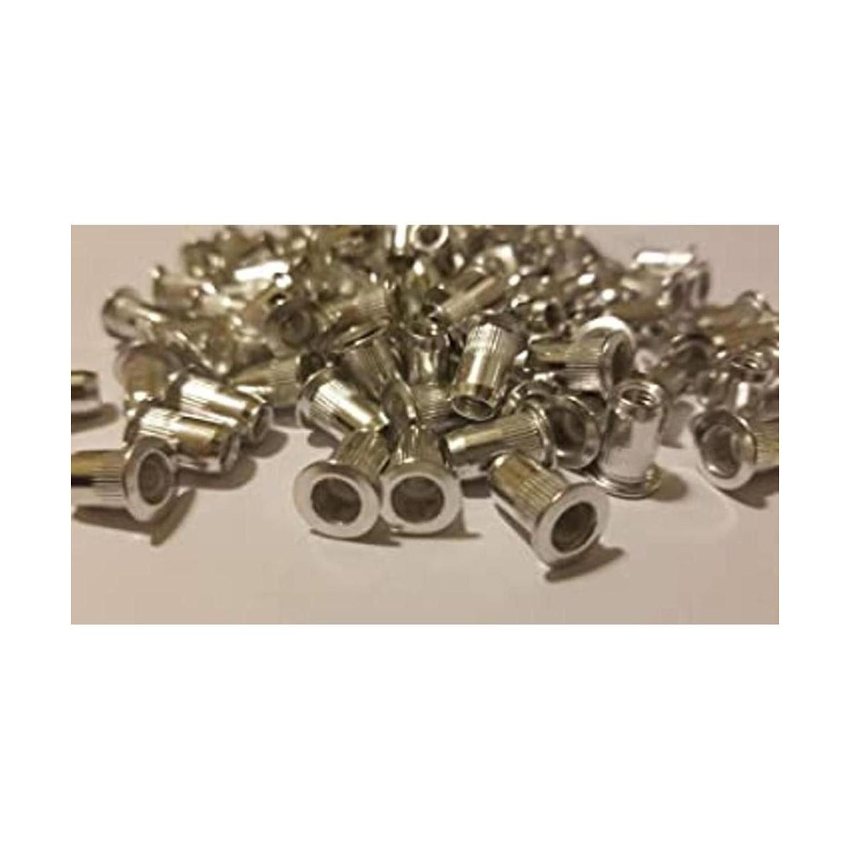 100 tuercas de remache de brida de aluminio 1032