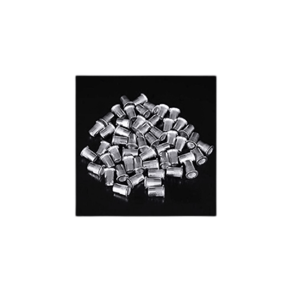 100 tuercas de cabeza plana de aluminio para remaches_1