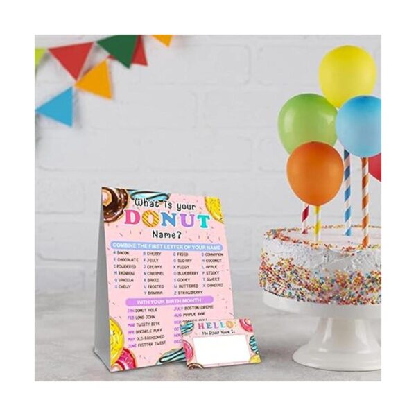 What is Your Donut Name Game Letrero de juego y 30_5