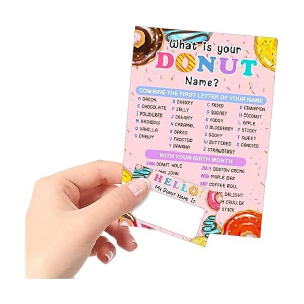 What is Your Donut Name Game Letrero de juego y 30_3