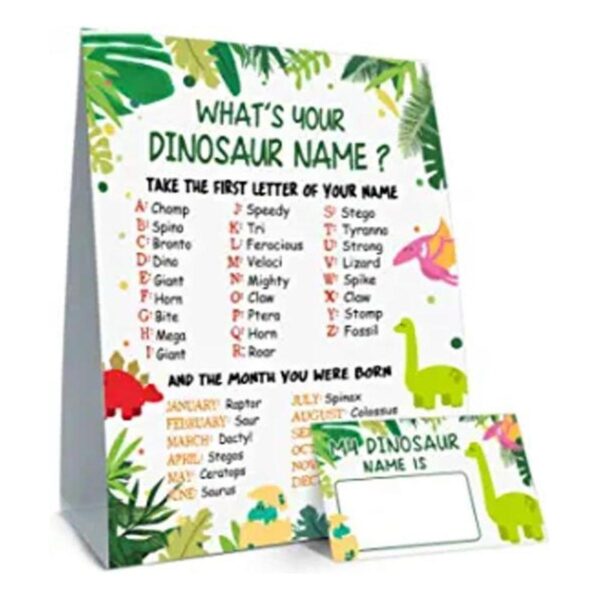 What is Your Dinosaur Name Game letrero de juego y 30_1
