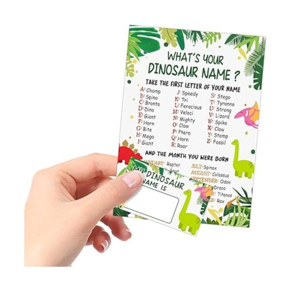 What is Your Dinosaur Name Game letrero de juego y 30_3