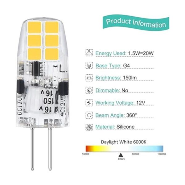 Bombilla LED G4 AMAZING POWER G4 tipo JC tipo Bi Pin Base_2