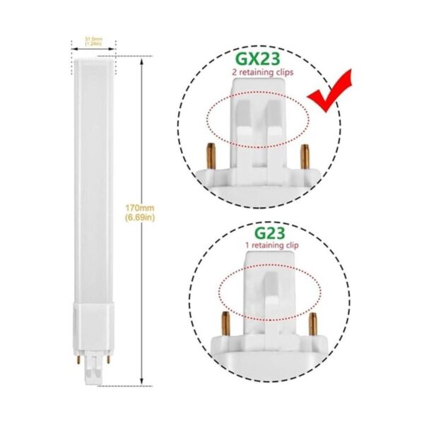 AMAZING POWER Bombillas LED GX23 6 W LED 2 pines PL