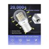 ALOPEE Bombilla LED de 9 V30 V CC 1156 blanca súper_4