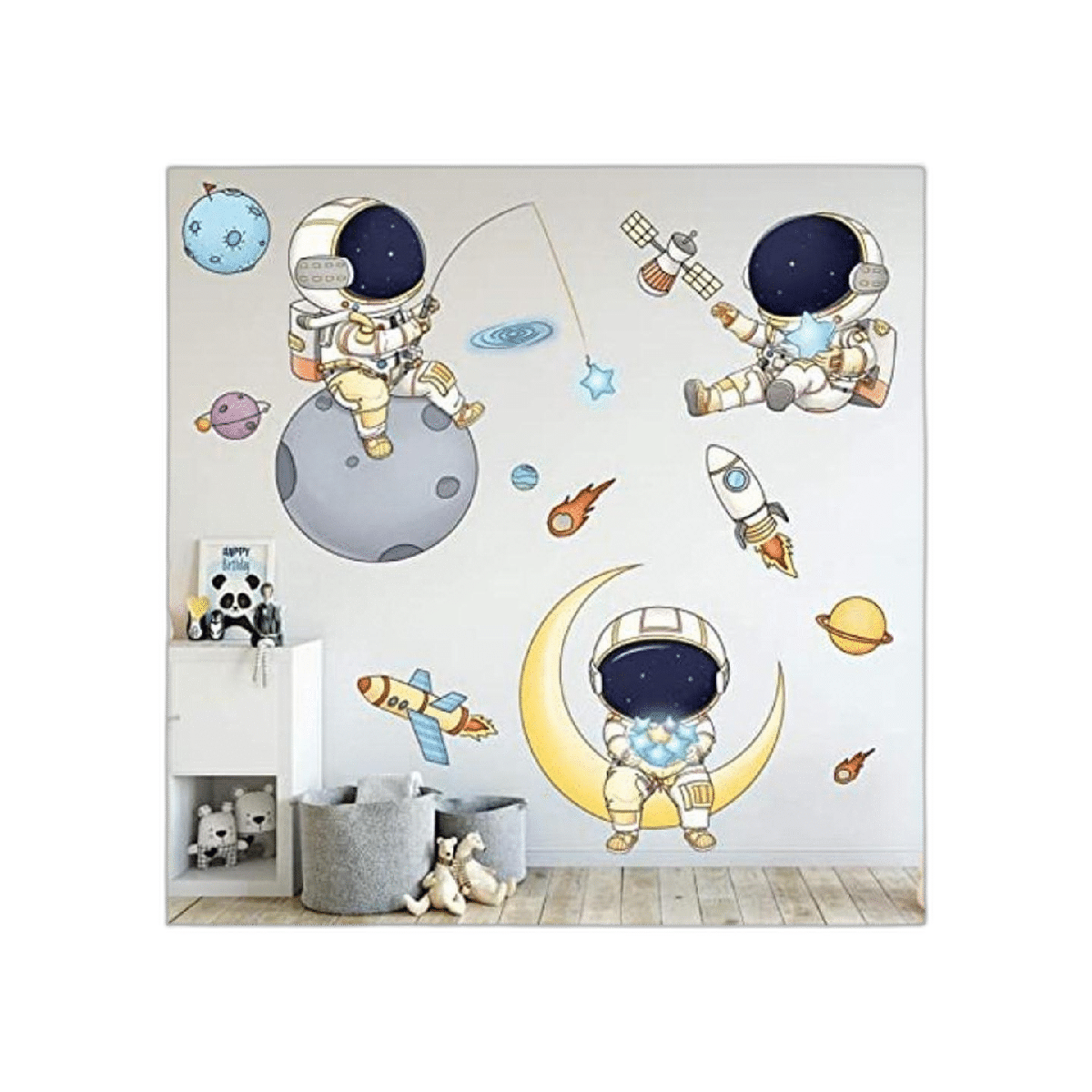 DILIBRA Calcomanías de pared de astronauta para