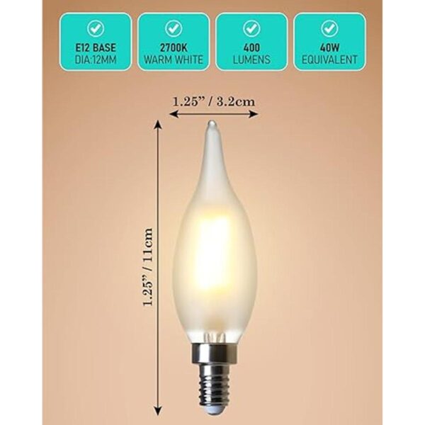 AMDTU Bombilla LED E12 bombillas de candelabro_3