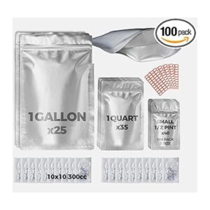 100 bolsas de Mylar para almacenamiento de alimentos 10_1