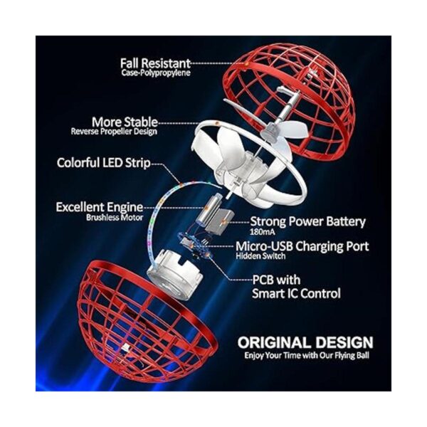 Juguetes de bola voladora Juguete volador de mini dron en_2
