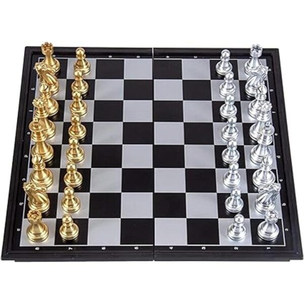 AMEROUS Juego de ajedrez Magetic de viaje de 10 pulgadas_2