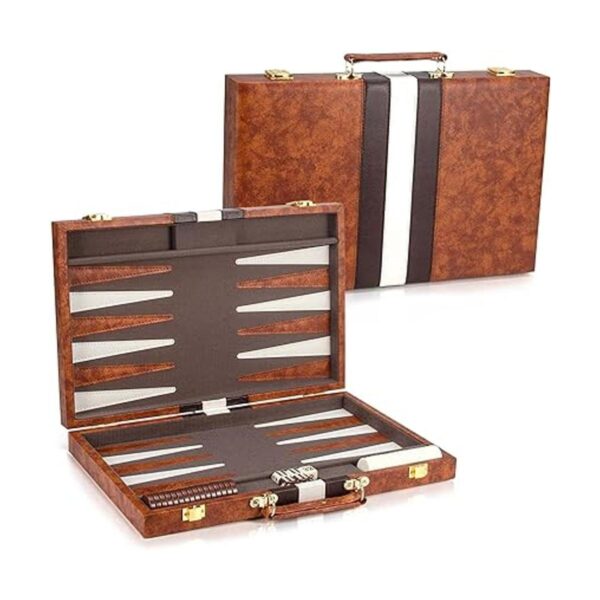 AMEROUS Backgammon Juego de mesa clásico de 15 pulgadas_4