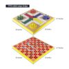 AMEROUS Juego de mesa Ludo de madera de 12 pulgadas