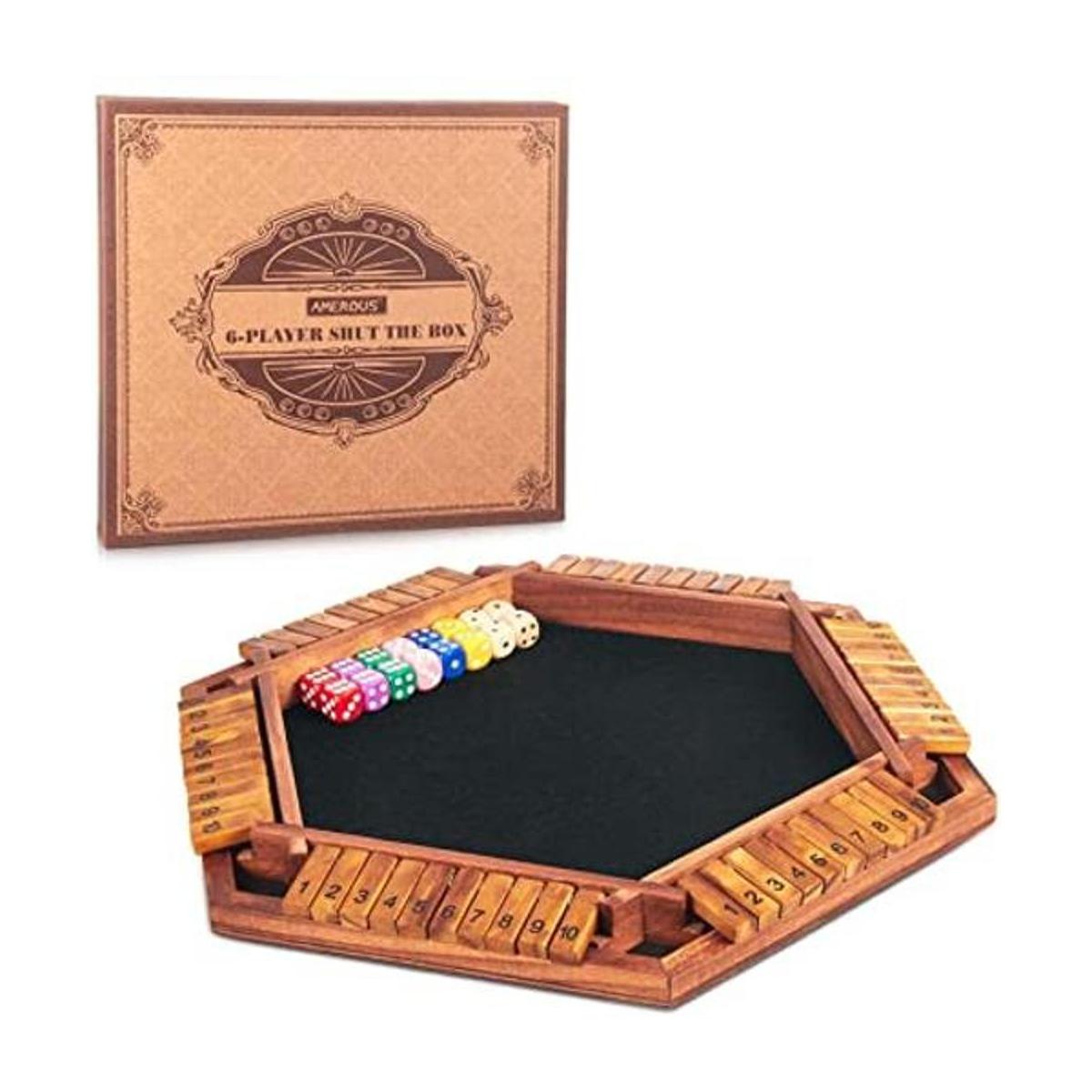 AMEROUS Juego mejorado de dados de 1 a 6 jugadores juego