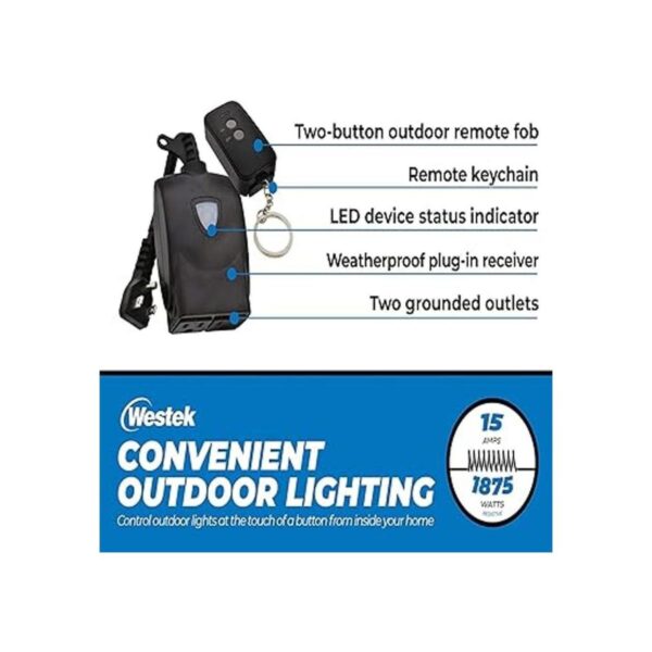 Westek RFK326LC para exteriores Llavero Fob remoto_4