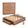 AMEROUS Juego de ajedrez magnético de madera de 12.8 x_1