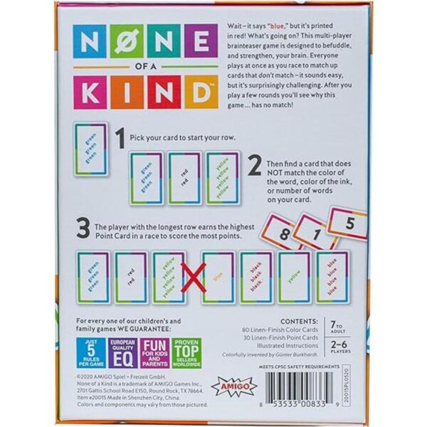 None of a Kind Brainteaser Party Family Game_2