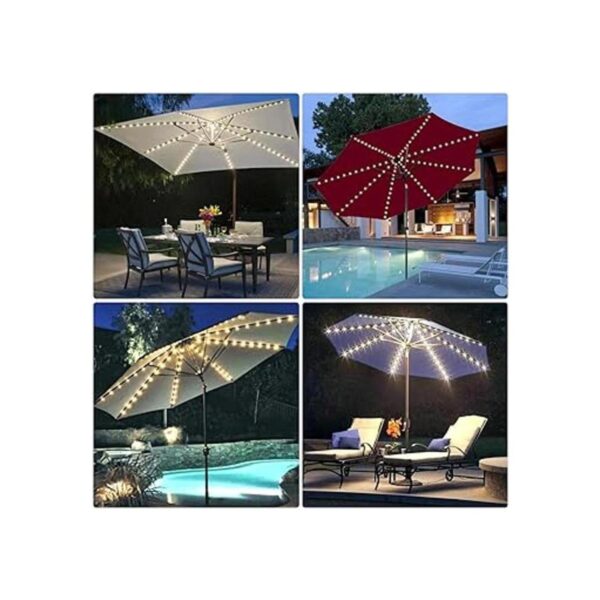 AMIR Luces para sombrilla de patio cadena de luces LED_2