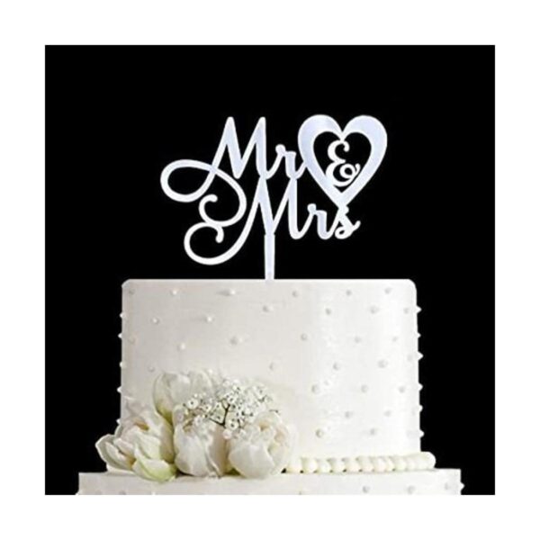 Decoración para tartas Mr and Mrs para boda compromiso_1
