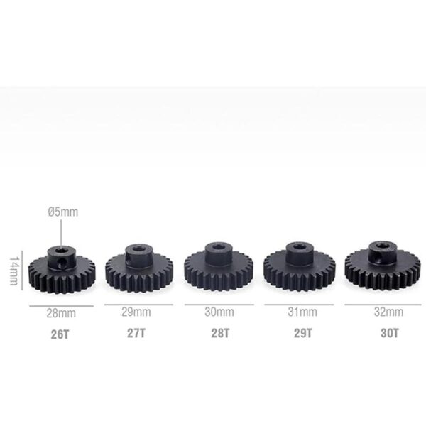 AMOGOT Metal Steel M1 piñón engranajes Sets 26T 27T 28T_2