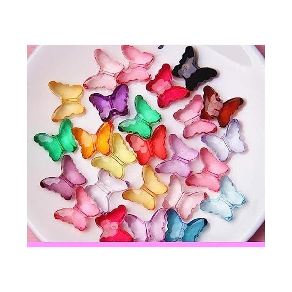 AMOBESTER Mariposa cristalina granos collares pulseras DIY