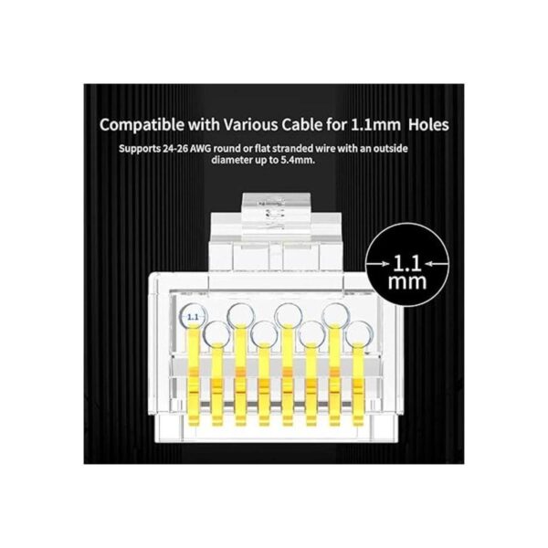 AMPCOM UTP 50 chapado en oro 2 piezas para cable Ethernet_4