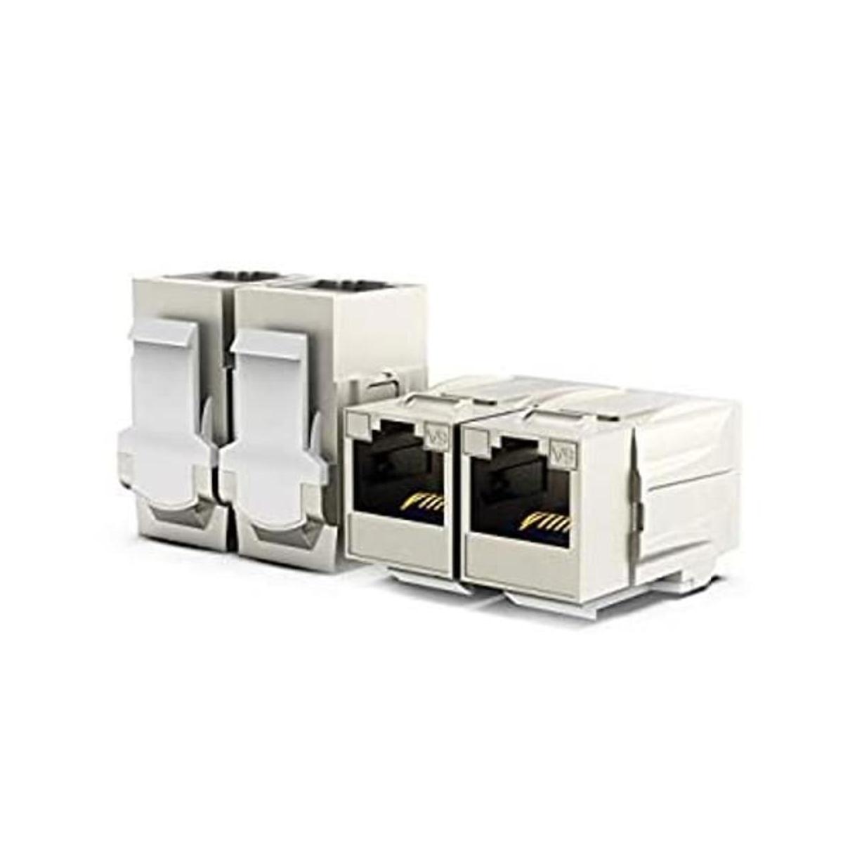 Cat6A RJ45 acoplador en línea Keystone Jack patente ETL