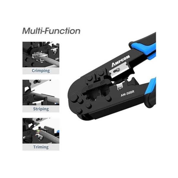 AMPCOM AM568R Herramienta de crimpado RJ45 8P6PRJ11_4