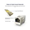 Cat6A RJ45 acoplador en línea Keystone Jack patente ETL_4