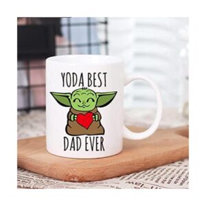 AMRIU Taza de café Baby Yoda Best Dad Ever Lindas tazas