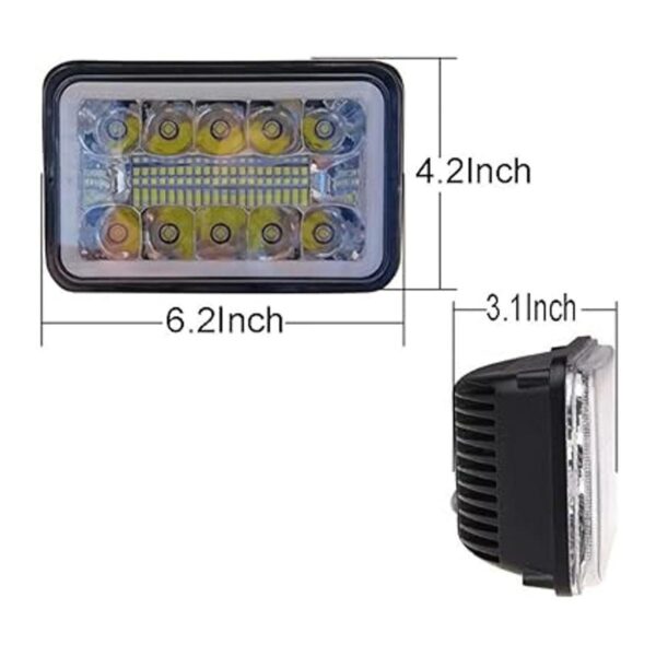 AMUNIESUN 4 faros delanteros LED de halo de 4 x 6 pulgadas_3