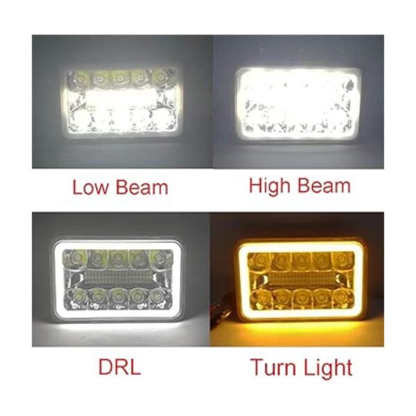 AMUNIESUN 4 faros delanteros LED de halo de 4 x 6 pulgadas_2