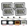 AMUNIESUN 4 faros delanteros LED de halo de 4 x 6 pulgadas_1