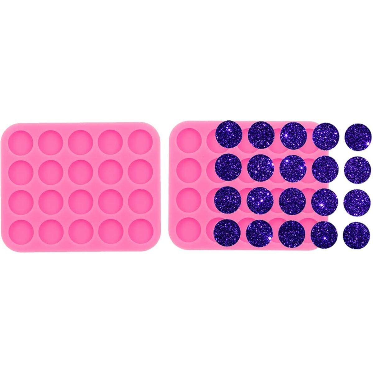 AMZTOART 2 moldes circulares de mini tachuelas para