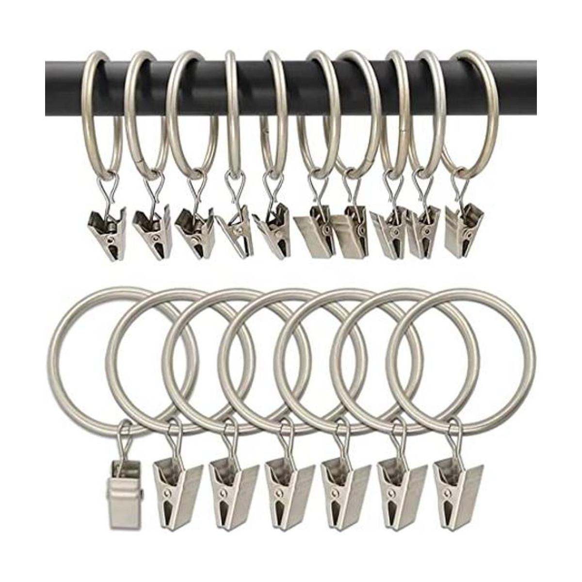 Datttcc Anillos metálicas para cortina con clips