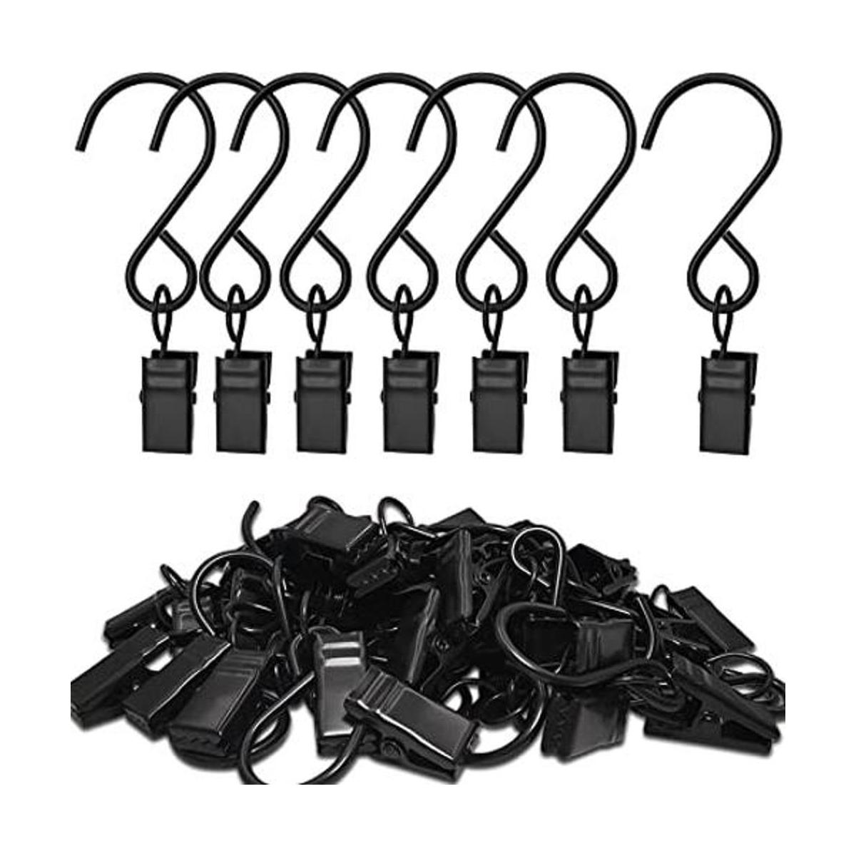 AMZSEVEN Ganchos en S de acero inoxidable 50 clips de
