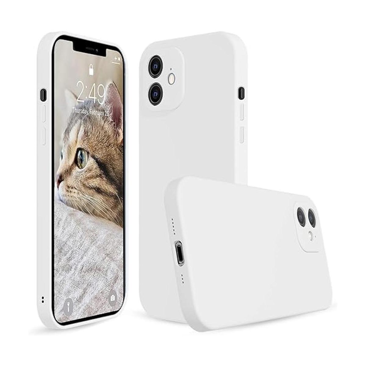 Funda para iPhone 12 Mini color blanco funda de silicona