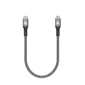 Cable corto USB C a USB C ANDNOVA USB C 3.1 Gen 2 Cable_1